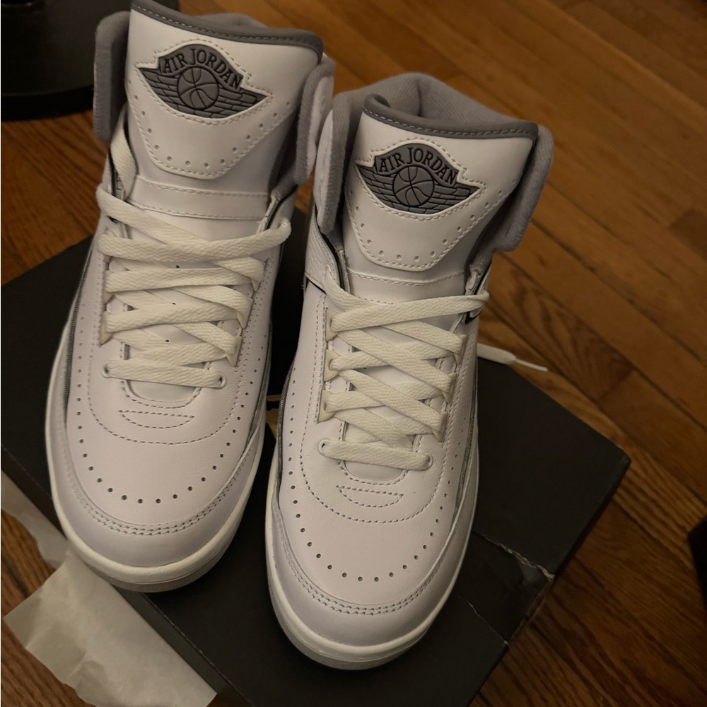 Jordan Men's White and Black High-Top Sneakers